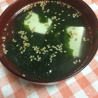 うちのスープ 豆腐とワカメの中華スープ